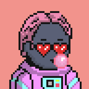 Cotton Candy Moonsuit, heart glasses eyes